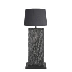 Ornate Column Table Lamp - Pewter 32 Ornate Column Table Lamp - Pewter -Lumi Home Shop table lamp ornate column pewter lampshade small empire grey lighting ORN COTL P GR SEM front