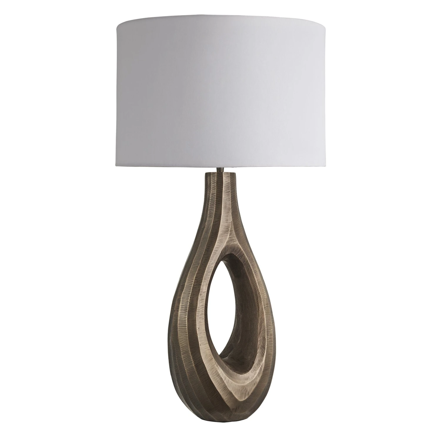 Ornate Ellipse Table Lamp - Brass - Image 5