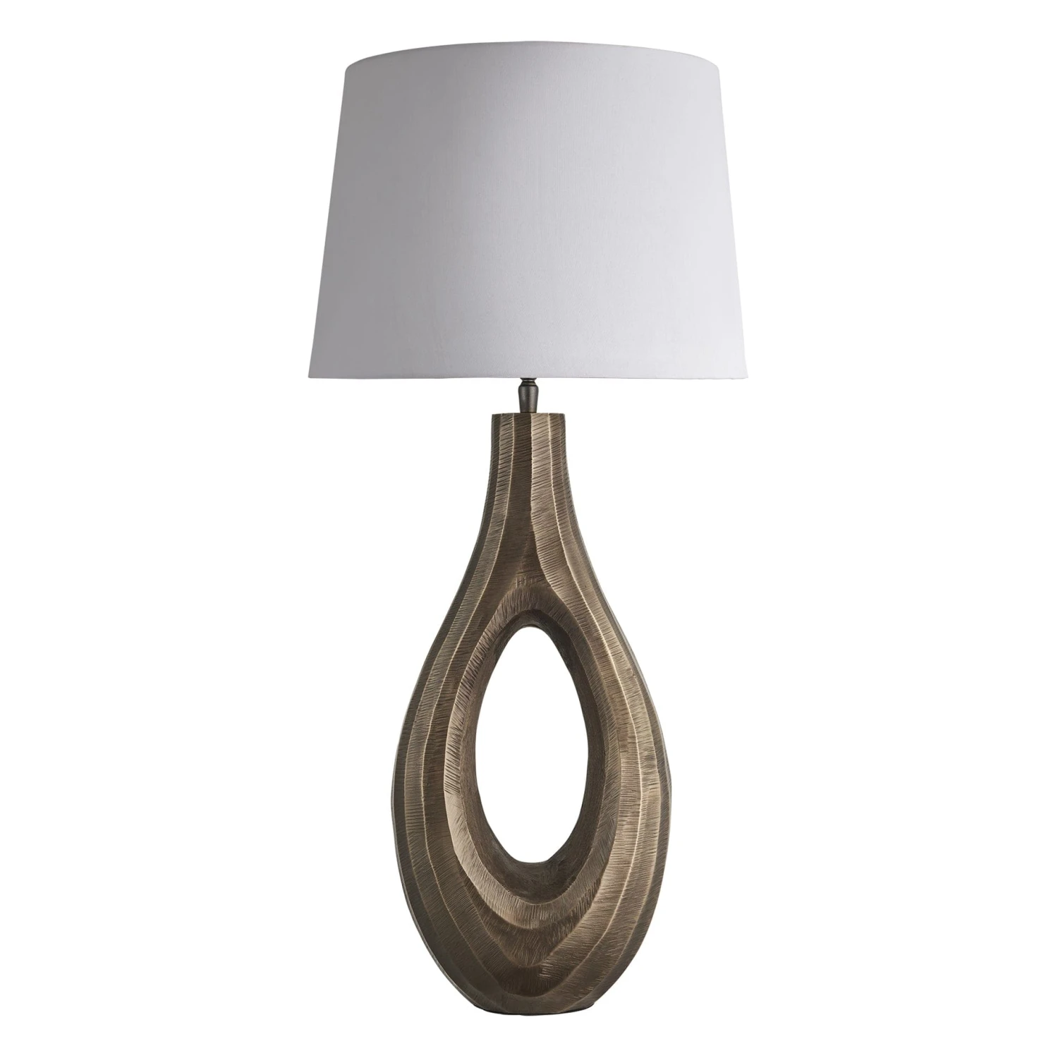 Ornate Ellipse Table Lamp - Brass - Image 10