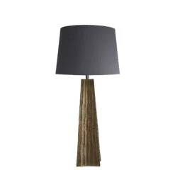 Ornate Obelisk Table Lamp - Brass -Lumi Home Shop table lamp ornate obelisk brass lampshade large empire grey ORN OBTL B GR LEM front