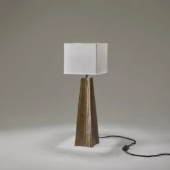 Ornate Obelisk Table Lamp - Brass