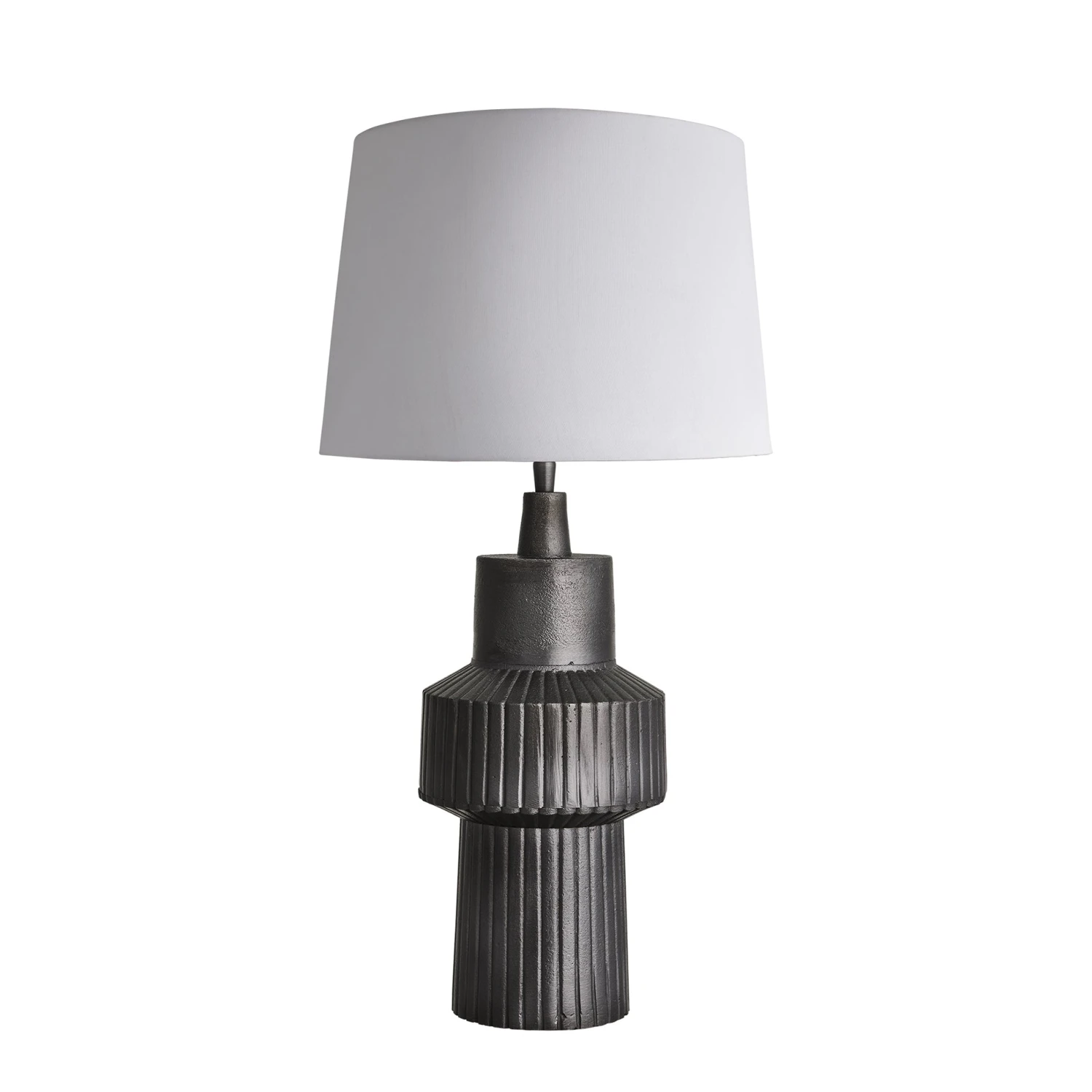 Ornate Tower Table Lamp - Pewter - Image 5