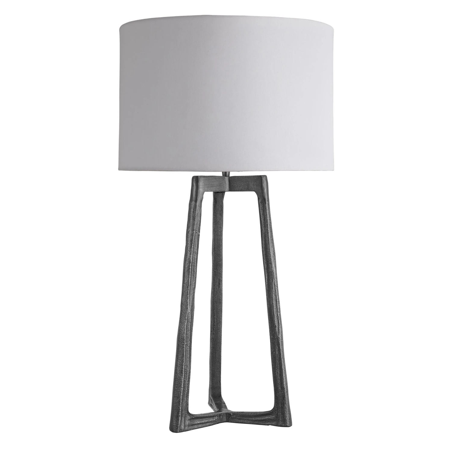 Ornate Tripod Table Lamp - Pewter - Image 6