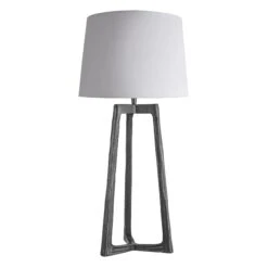 Ornate Tripod Table Lamp - Pewter -Lumi Home Shop table lamp ornate tripod pewter lampshade large empire white ORN TITL P W LEM angled