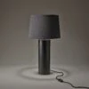 Pillar Cylinder Table Lamp - Pewter -Lumi Home Shop table lamp pillar cylinder pewter lampshade large empire grey PIL GE CYTL P GR LEM grey background