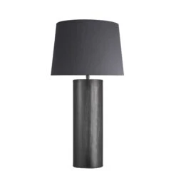 Pillar Cylinder Table Lamp - Pewter 14 Pillar Cylinder Table Lamp - Pewter -Lumi Home Shop table lamp pillar cylinder pewter shade lrg empire grey PIL GE CYTL P GR LEM