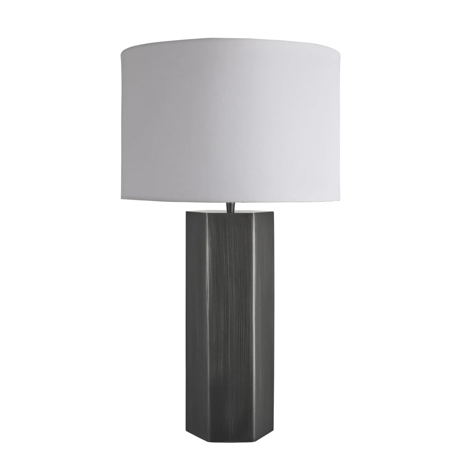 Pillar Hex Table Lamp - Pewter 9 Pillar Hex Table Lamp - Pewter - Image 7