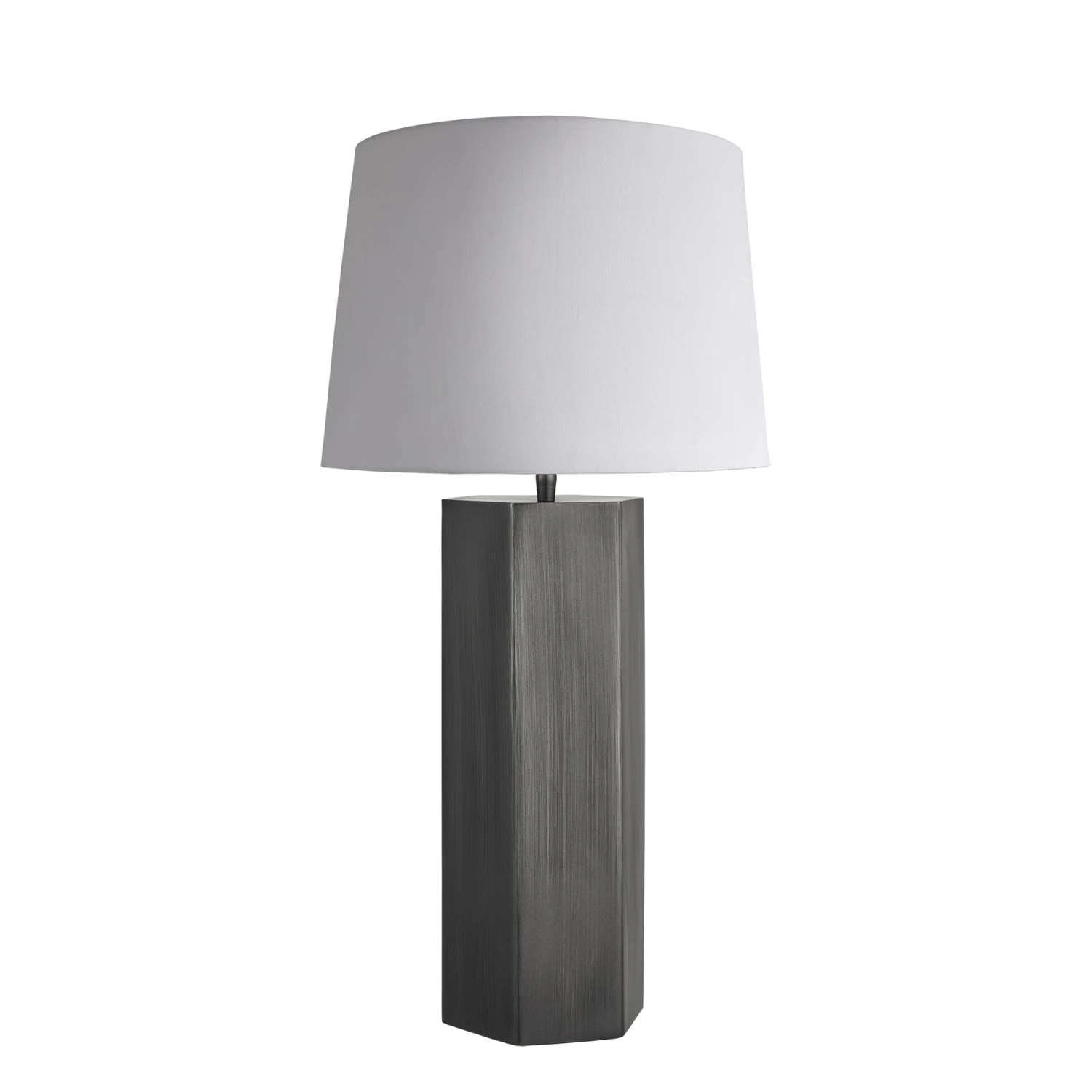 Pillar Hex Table Lamp - Pewter 6 Pillar Hex Table Lamp - Pewter - Image 4