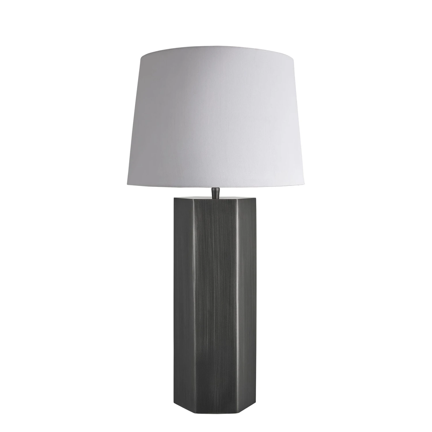 Pillar Hex Table Lamp - Pewter 5 Pillar Hex Table Lamp - Pewter - Image 3