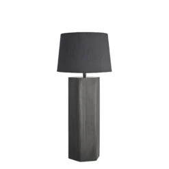 Pillar Hex Table Lamp - Pewter 27 Pillar Hex Table Lamp - Pewter -Lumi Home Shop table lamp pillar hex pewter small empire grey PIL GE HETL P GR SEM angled