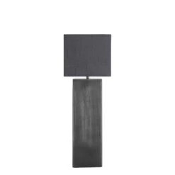 Pillar Square Table Lamp - Pewter -Lumi Home Shop table lamp pillar square pewter small cube grey PIL GE SQTL P GR SCU front