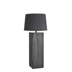 Pillar Square Table Lamp - Pewter -Lumi Home Shop table lamp pillar square pewter small empire grey PIL GE SQTL P GR SEM angle