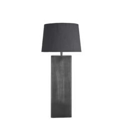 Pillar Square Table Lamp - Pewter -Lumi Home Shop table lamp pillar square pewter small empire grey PIL GE SQTL P GR SEM front