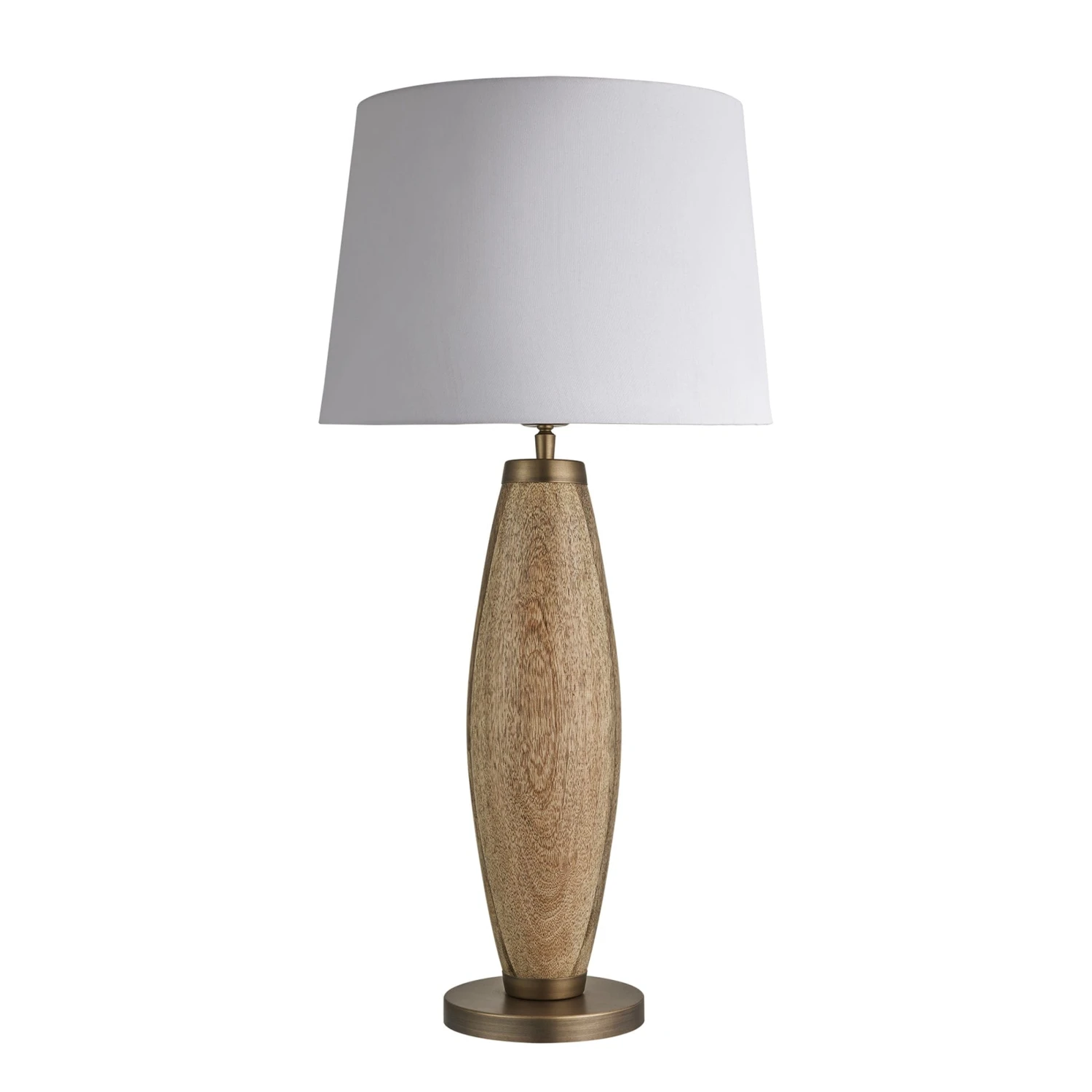 Wooden Geometric Pillar Table Lamp - Natural 10 Wooden Geometric Pillar Table Lamp - Natural - Image 8