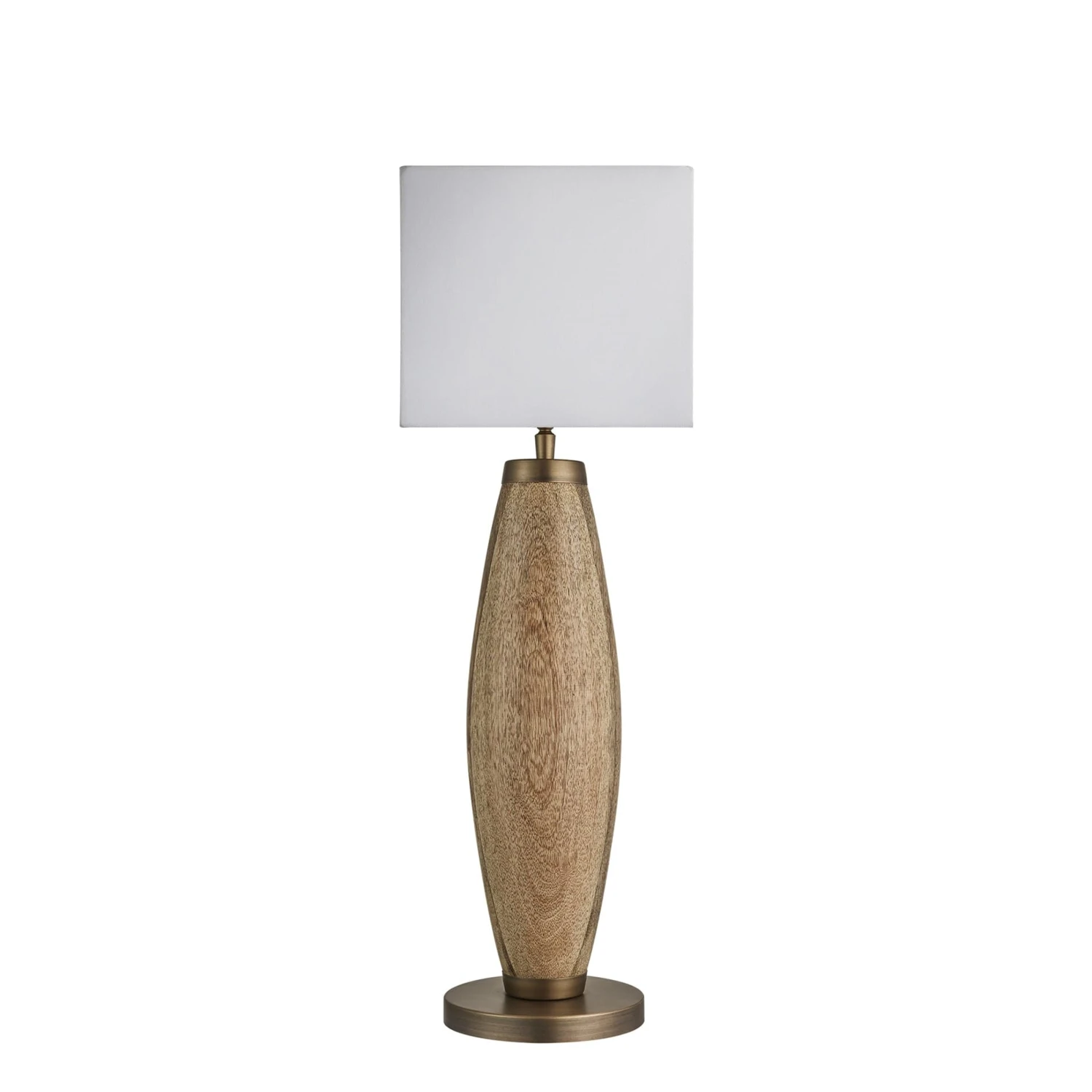 Wooden Geometric Pillar Table Lamp - Natural 7 Wooden Geometric Pillar Table Lamp - Natural - Image 5