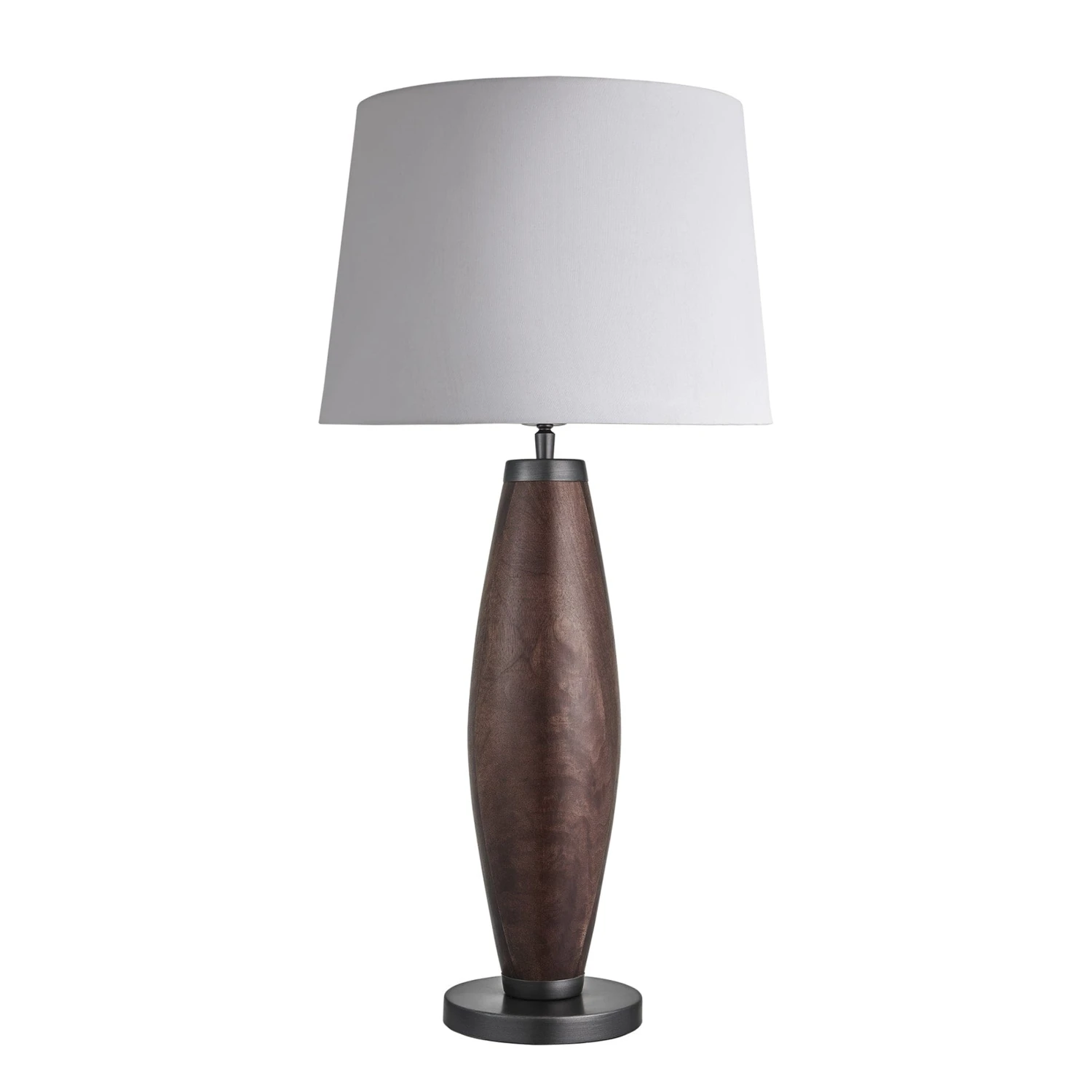Wooden Geometric Pillar Table Lamp - Walnut - Expected W/c 29th Of July 6 Wooden Geometric Pillar Table Lamp - Walnut - Expected W/c 29th Of July - Image 4