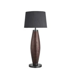 Wooden Geometric Pillar Table Lamp - Walnut - Expected W/c 29th Of July 18 Wooden Geometric Pillar Table Lamp - Walnut - Expected W/c 29th Of July -Lumi Home Shop table lamp wooden geo pillar walnut smll empire grey WO GE PILTL WN GR SEM