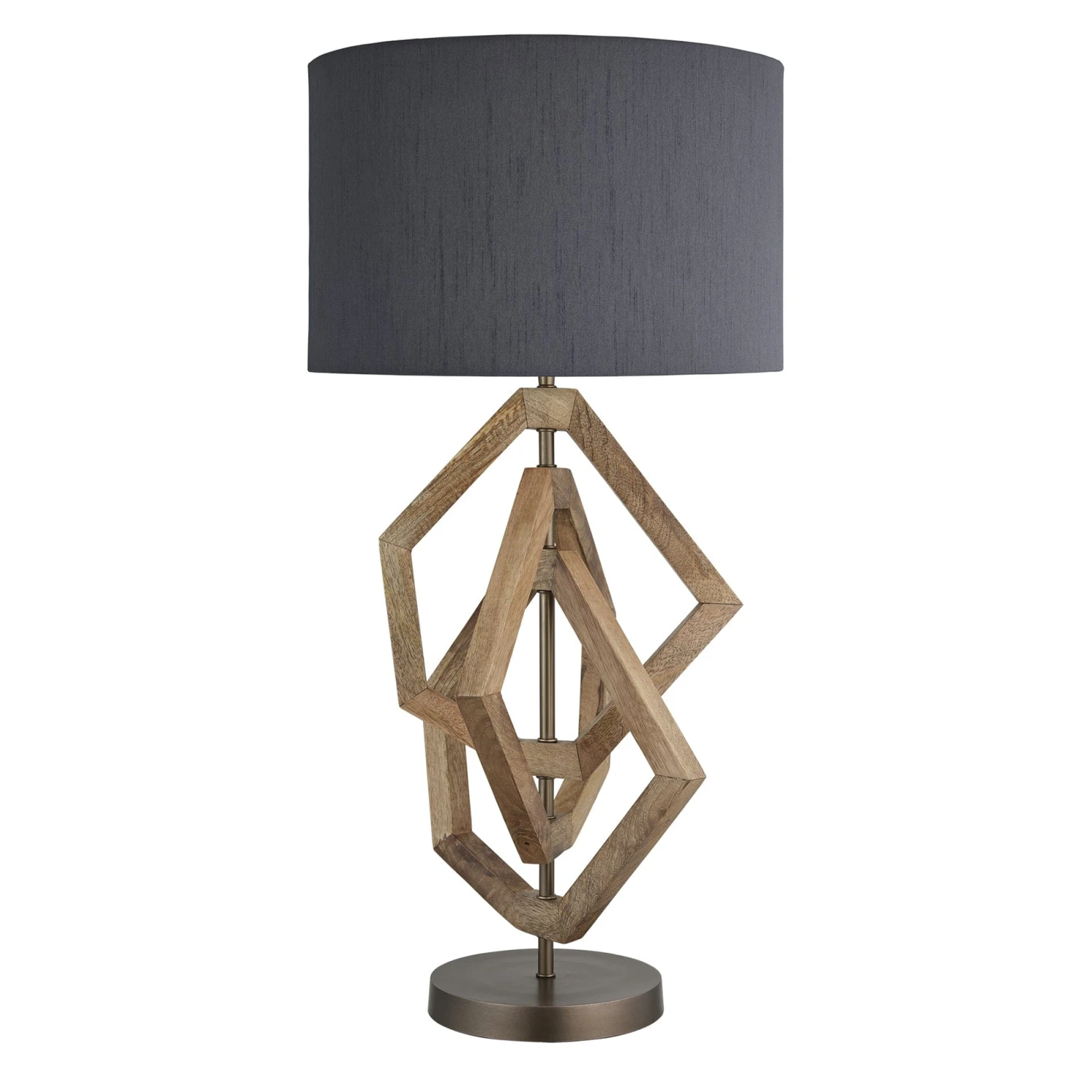 Wooden Geometric Polygon Table Lamp - Natural 10 Wooden Geometric Polygon Table Lamp - Natural - Image 8