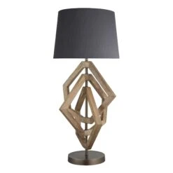 Wooden Geometric Polygon Table Lamp - Natural 30 Wooden Geometric Polygon Table Lamp - Natural -Lumi Home Shop table lamp wooden geo polygon natural lrg empire grey WO GE POTL N GR LEM angled
